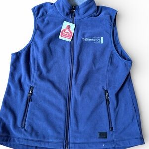 Roots navy Blue  Mathematics Fleece Vest 2X